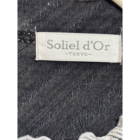 Vintage Soliel D’or Tokyo‎ Floral Lined Ruffled Knit Top Womens Sz M whimsigoth - Picture 4 of 9